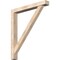 Ekena Millwork Traditional Block Smooth Bracket w/ Offset Brace, Douglas Fir, 5 1/2"W x 42"D x 48"H BKT0604X42X48TRA05SDF - alternate 1